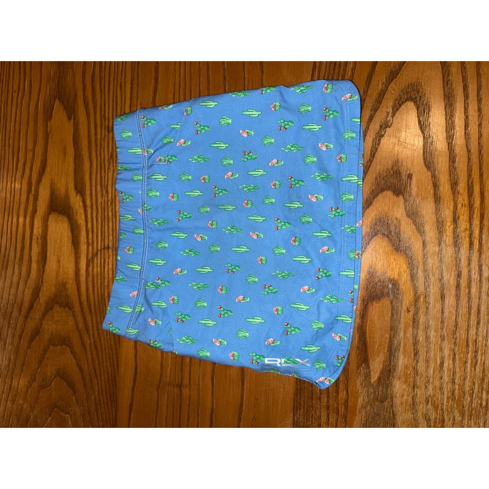 RLX Ralph Lauren Kids Blue Cactus Print Stretch Athletic Shorts Size M